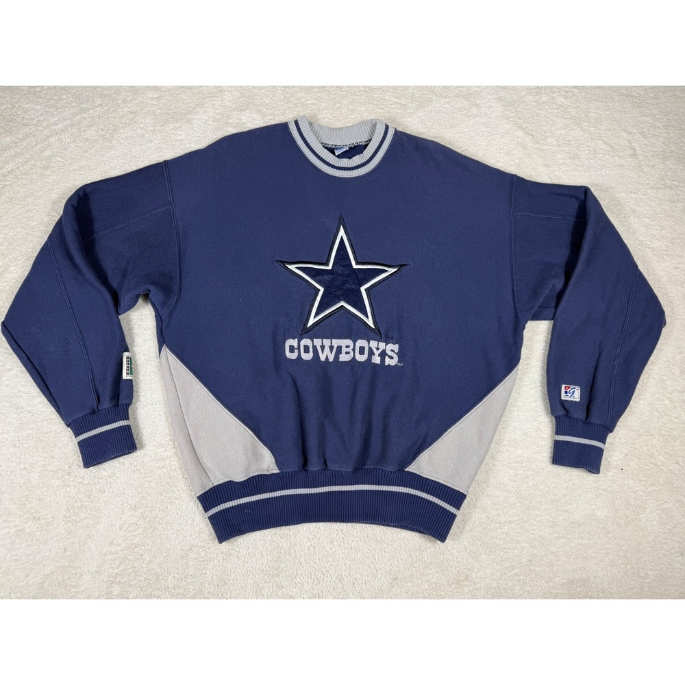 The Game Dallas Cowboys Sweatshirt Mens Large Navy Blue Vintage 90s NFL Star